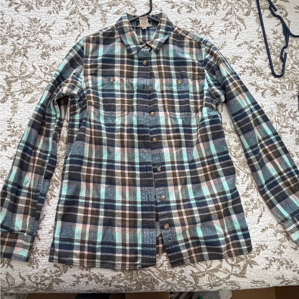 Duluth Trading Co Multicolor Plaid Shirt